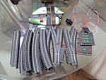 Life-like Ho Scale Powerlok Black Track 2 Turnouts 11 Curved Straight. Fixed Price $29.99.