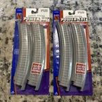 Lot Of (2) 21333 Life Like Ho Power-loc 18" Radius Curved Track Nickel Silver. Fixed Price $40.00.
