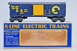 Gauge Blue Yellow K-line 6408 C&o Boxcar W/ Working Doors 1:48 Scale. Fixed Price $29.99.