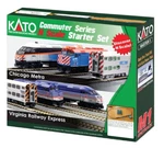 Kato N Scale Chicago Metra F40PH Gallery Bi-level Commuter Set 106-0032. Fixed Price $241.97.