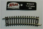 Atlas #531 C83 Ho 1/2 15" Radius 4PC New Free Shipping. Fixed Price $10.99.