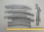 Life-like 18"R Nickel Silver Curved 9" Train Track Ho Scale 12 Pcs Lot. Fixed Price $19.95.