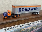 Roadway - Mack B Semi Tractor / 40FT Exterior Post Trailer Ho Scale Rtr New. Fixed Price $76.95.