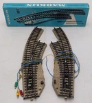Marklin 5140 Ho Curved Electric 2-WAY Switches/turnouts (pair Of 2) Ex/box. Fixed Price $15.94.