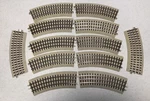 Lot Of 12 Curved Atlas Roadbed Track Model Toy Trains. Fixed Price $69.99.