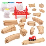 Wooden Train Tracks 60 Piece Set, Expansion Accessories For Toddlers 3-.... Fixed Price $49.30.