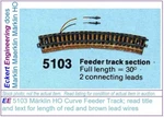 New 5103 Rklin Ho "m" Feeder Track Obx, 30 Deg, Tested: Below 0.1 Ohms. Fixed Price $13.22.