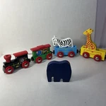 Brio Compatible Maxim Wooden Animal Train Fits Thomas Melissa Doug Tracks 8PC. Fixed Price $12.99.