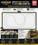Kato Ho Scale Nickel Silver Uni Track 7' X 14' 3 Ring Layout Set Dcc. Fixed Price $450.00.