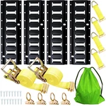 Heavy-duty Track Tie-down Kit With Straps, Rails, And Anchors 15 Pack. Fixed Price $116.99.