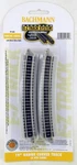 Scale Ez-track 19" Radius Curved (6 Per Card) Bachmann #44804. Fixed Price $17.00.