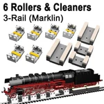 6 Piece Ho Scale 3-RAIL (for Marklin) Rollers W/wheel Cleaning Model Trains. Fixed Price $118.99.