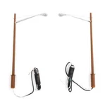 Walthers 949-4805 Led Streetlight (2) Modern Long Arm Style W/wood Pole Ho Scale. Fixed Price $25.99.
