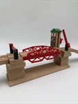 Brio World Wooden Railway Train Lifting Bridge #33757 & Ascending Tracks. Fixed Price $16.80.