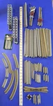 Kato Unitrack Scale Lot 68 Pcs Straights Curves Turnouts Crossing Bridge. Fixed Price $299.99.