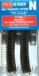 Peco New 2026 Standard Curve 8 Pcs 1ST Radius Setrack ST-3003. Fixed Price $32.79.