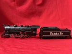 Tyco Ho Scale Powered 2-6-0 Santa Fe 638 Steam Loco With Tender #245-22. Fixed Price $89.99.