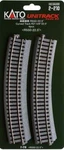 Kato Ho Unitrack 550MM 5/8 Inch (22.5) Radius Curved (4 Pcs) 2-210. Fixed Price $16.09.
