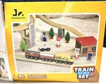 Sainsmart Jr. 50 Piece Wooden Train Set. Fixed Price $21.97.