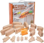 56 Piece Wooden Train Track Expansion Pack With Tunnel Compatible Pcs. Fixed Price $52.88.