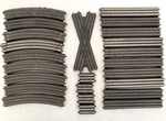 Lot B Of Trix Express 3 Rail Track 9 CURVES,10 Straights, 4 Shorts, Cross. Fixed Price $15.00.