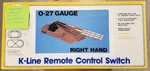 K-line Right Manual Switch K-274 O27 Gauge O42 Radius Read Description Please!. Fixed Price $24.99.