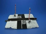 Winter Snow Used Bachmann Trains E-z Track 143/3027 Dual Crossing Gate Hawthorn. Fixed Price $29.99.