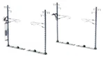 Kato Gauge Single-track Wide Overhead Line Pole Silver Pack Of 20 23-066-2. Fixed Price $40.23.