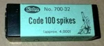 Kadee 700-32 Ho Scale Code 100 Track Spikes Approx. 4,000. Fixed Price $18.45.