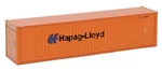 Walthers 40' Hi Cube Ribbed Side Container Hapag-lloyd Scale. Fixed Price $9.99.