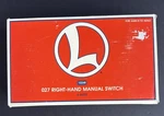Lionel 027 Right-hand 1024R Manual Switch Original Box 6-65022. Fixed Price $25.00.