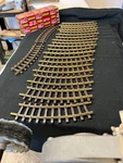 Lgb 1100 Scale Curved Train Track Sections, Box Of 12 Pieces Open. Fixed Price $75.00.
