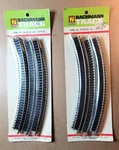 New Bachmann Train SCALE7606-9" Railroad Tracks Radius Curved 2 Packs. Fixed Price $16.00.