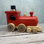 Red Wooden Train Penguin Conductor Hearth Hand With Magnolia Set 2. Fixed Price $12.28.