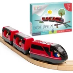 Kipipol Battery Operated Action Locomotive Toy Train Set For Wooden Red. Fixed Price $28.88.