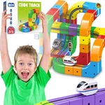 Electric Train Set For Kids 89 Pcs, 3D Gravity-defying Flexible Track With Mo.... Fixed Price $64.61.
