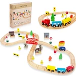 60PCS Train Set For Toddlers, Bridge & Double-side Wooden Tracks, Fits. Fixed Price $34.04.