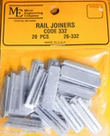 Micro Engineering Co. #26-332 (rail Joiners) Code (20PCS) Metal (26332). Fixed Price $11.37.