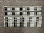 + Mth Standard Gauge Tinplate 14" Straight Track W/ Roadbed Lot Of 8 *h. Fixed Price $80.00.