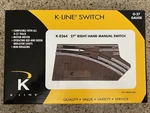 K-line Switch K-0264 27" Right Hand Manual Nib. Fixed Price $25.00.