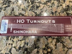 Shinohara Ho Code 100 Nickel Silver Left Hand Turnout, Right Y New. Fixed Price $15.95.