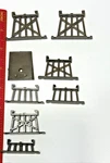8PC Life-like N Scale Trestle Pier Set Track Riser Lot Black Plastic. Fixed Price $6.87.