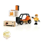 Brio Forklift 33573 Ages And Up. Toy Wooden Locomotive Vehicle Gift. Fixed Price $60.62.