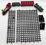 1998 Lemax Village Train Lot Cars W/ Straight Track Pieces And Controls 84200. Fixed Price $50.15.