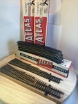 2-BOX Atlas Ho Brass Assembled Turnouts #6H And 15 Sections Of 18 Radius Track. Fixed Price $9.80.