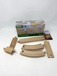 Brio World 33401 Beginner Expansion Pack 11 Wooden Train Tracks Kids Excellent. Fixed Price $14.99.