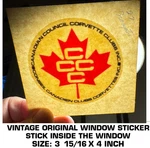 Canadian Council Corvette Clubs Inc. Window Decal Sticker-vintage Original. Fixed Price $8.00.