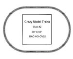 Bachmann E-z Track Ho Scale Oval #02 Basic Train Set 38" X 56". Fixed Price $62.95.