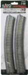 Kato 2-242 Ho Scale Unitrack 730MM 28-3/4" 22.5 Degree Easement (2 Pack). Fixed Price $19.99.