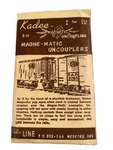 Kadee B-12 Ho Magne-matic Uncouplers (pack Of 2). Fixed Price $5.99.
